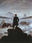 Caspar David Friedrich wanderer above the sea of fog Germany oil painting artist